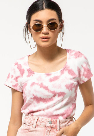 Tie-Die Square Neck T-Shirt