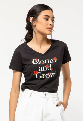Bloom And Grow V-Neck T-Shirt
