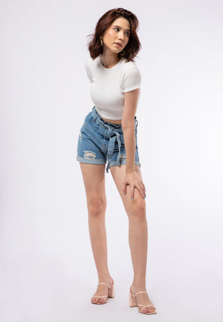 Fitted Short Sleeve Crop T-shirt
