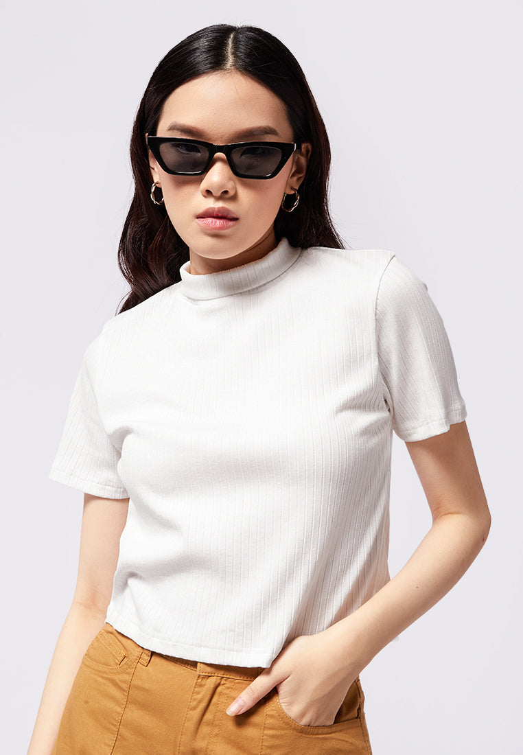 High Neck Short Sleeve Top – COLORBOX Indonesia - Main Image