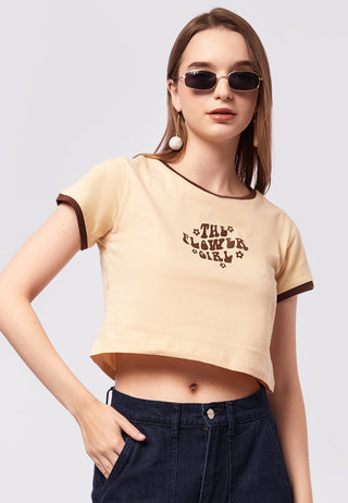 Graphic T-Shirt with Contrast Rib