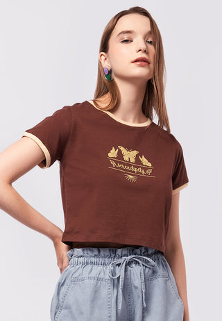 Graphic T-Shirt with Contrast Rib