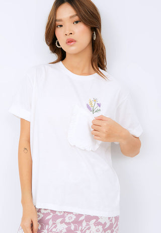 Loose T-shirt with Embriodery Details